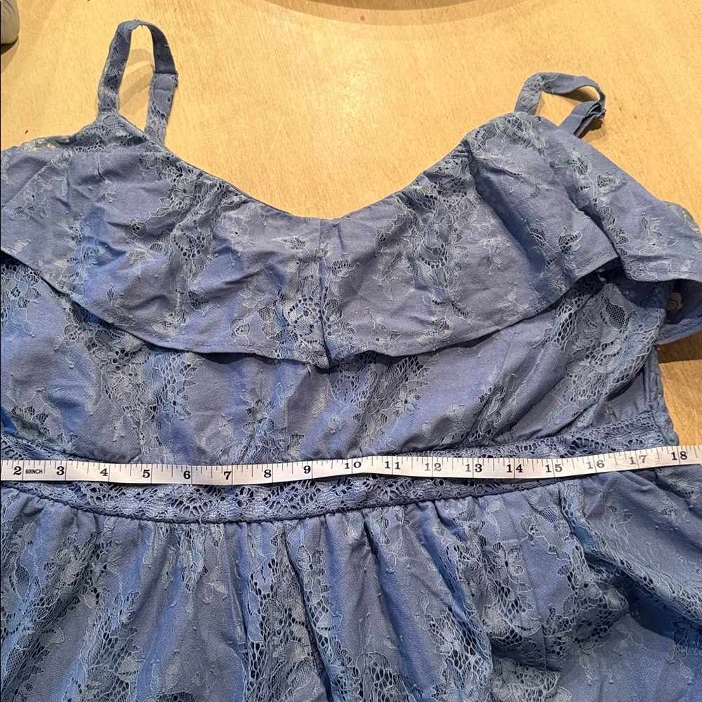 torrid Light Blue Floral Lace Maxi Dress - Picture 15 of 16
